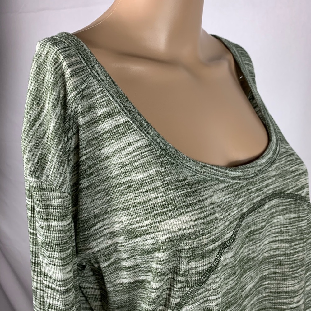 Long Sleeve Green & Gray Oversized Tunic - Picture 4 of 7